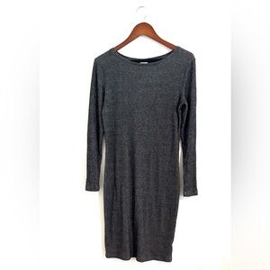 a new day Size M Lagen Look Charcoal Long Sleeve Dress